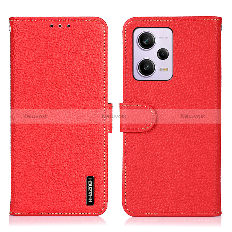 Leather Case Stands Flip Cover Holder B01H for Xiaomi Redmi Note 12 Pro 5G