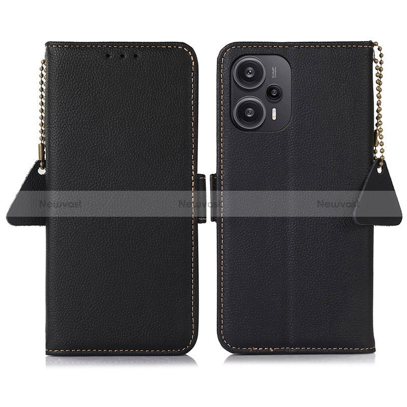 Leather Case Stands Flip Cover Holder B01H for Xiaomi Redmi Note 12 Turbo 5G