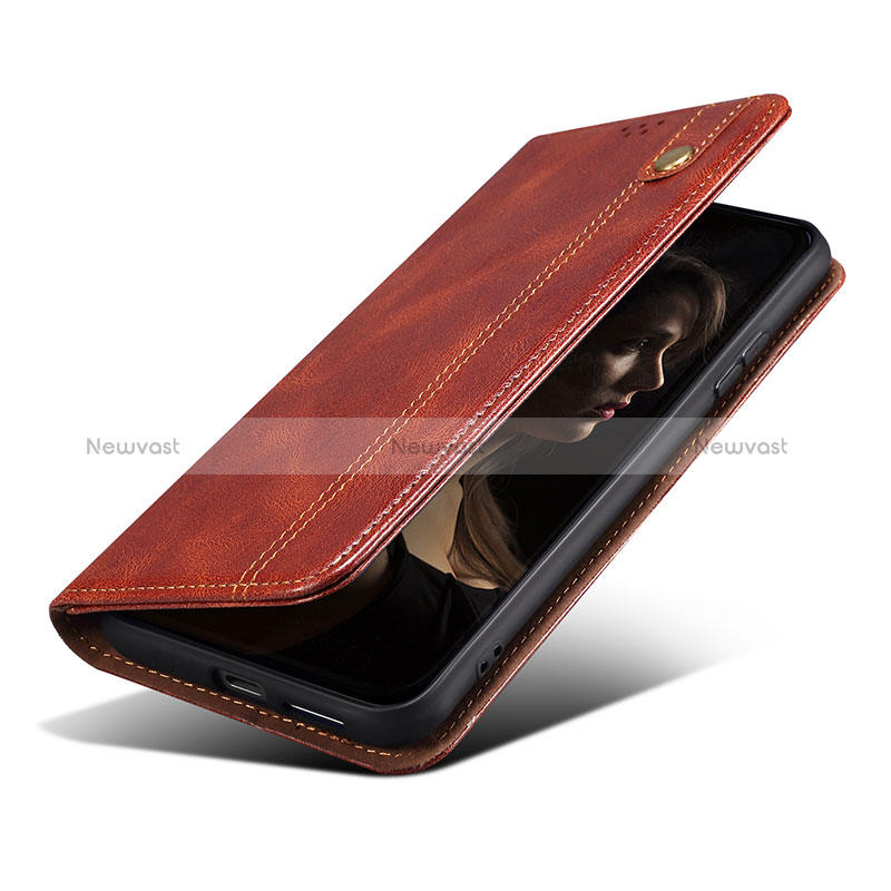 Leather Case Stands Flip Cover Holder B01S for Huawei Honor 50 Lite