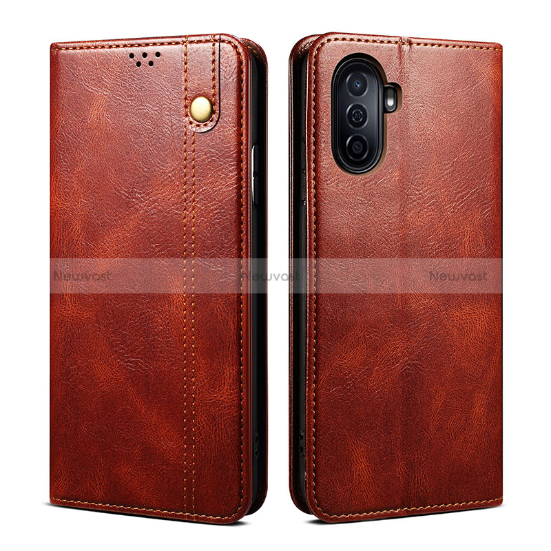 Leather Case Stands Flip Cover Holder B01S for Huawei Nova Y70 Plus