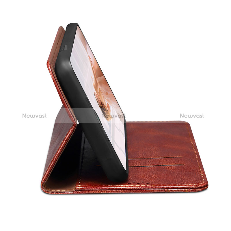 Leather Case Stands Flip Cover Holder B01S for Huawei P50 Pro