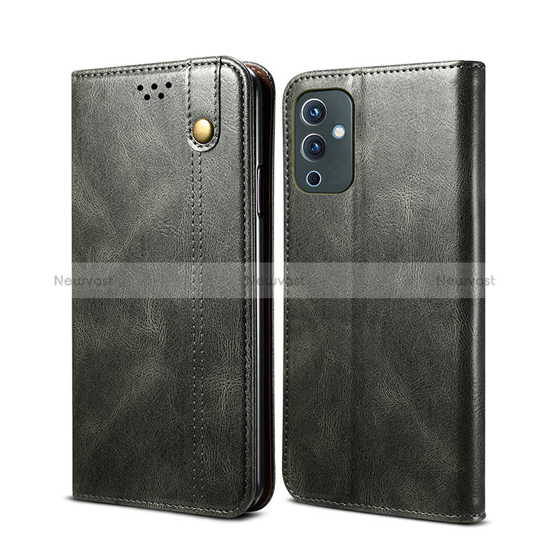 Leather Case Stands Flip Cover Holder B01S for OnePlus 9 5G