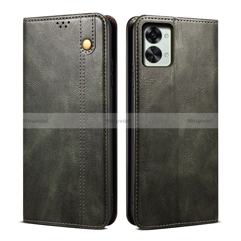 Leather Case Stands Flip Cover Holder B01S for OnePlus Nord 2T 5G