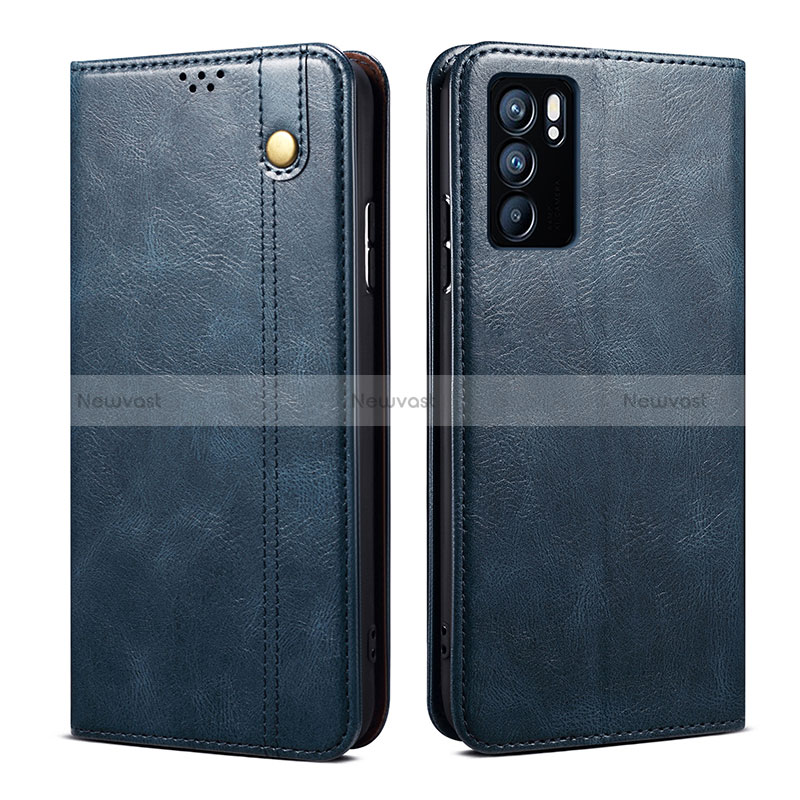 Leather Case Stands Flip Cover Holder B01S for Oppo Reno6 5G