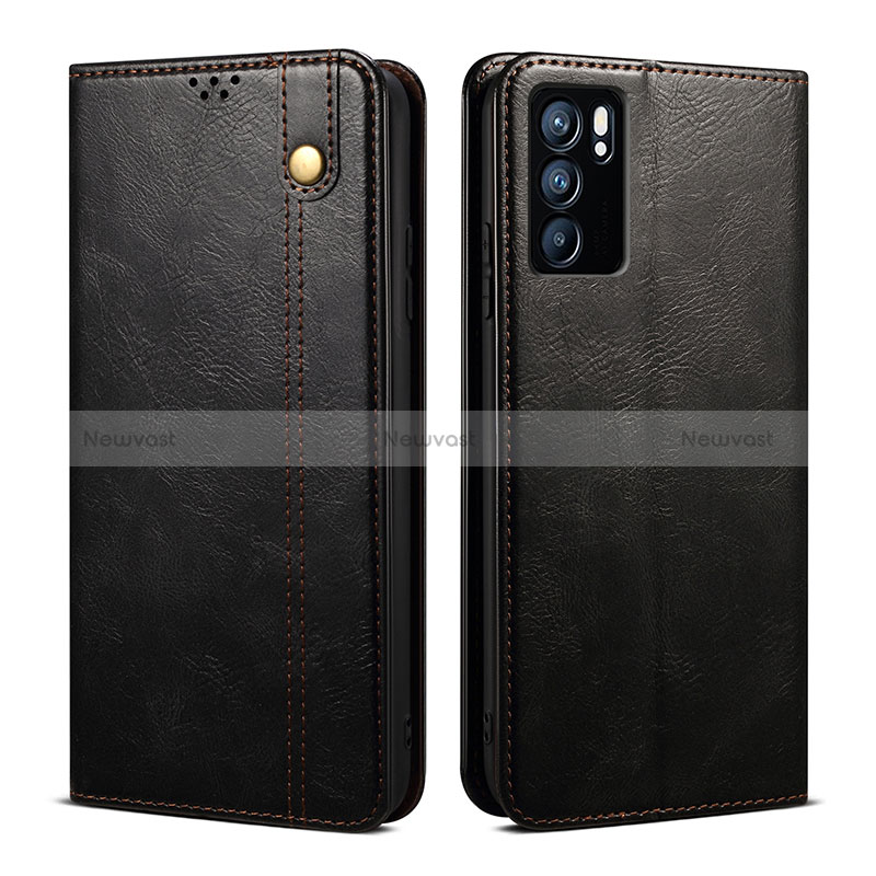 Leather Case Stands Flip Cover Holder B01S for Oppo Reno6 Pro 5G India