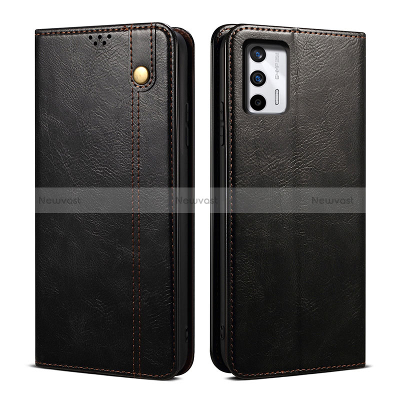 Leather Case Stands Flip Cover Holder B01S for Realme GT 5G Black