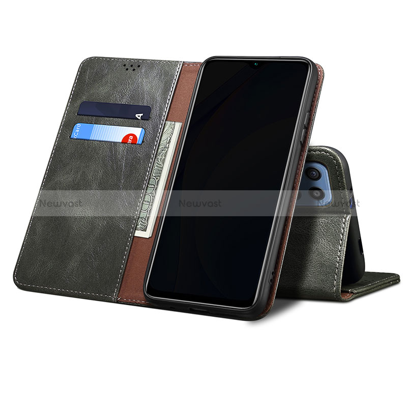 Leather Case Stands Flip Cover Holder B01S for Samsung Galaxy A22 4G