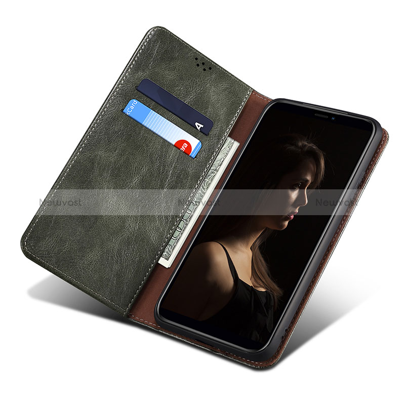 Leather Case Stands Flip Cover Holder B01S for Samsung Galaxy A22 4G