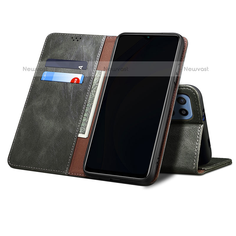 Leather Case Stands Flip Cover Holder B01S for Samsung Galaxy M32 4G