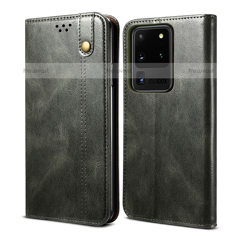 Leather Case Stands Flip Cover Holder B01S for Samsung Galaxy S20 Ultra 5G