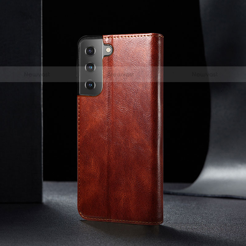 Leather Case Stands Flip Cover Holder B01S for Samsung Galaxy S21 5G