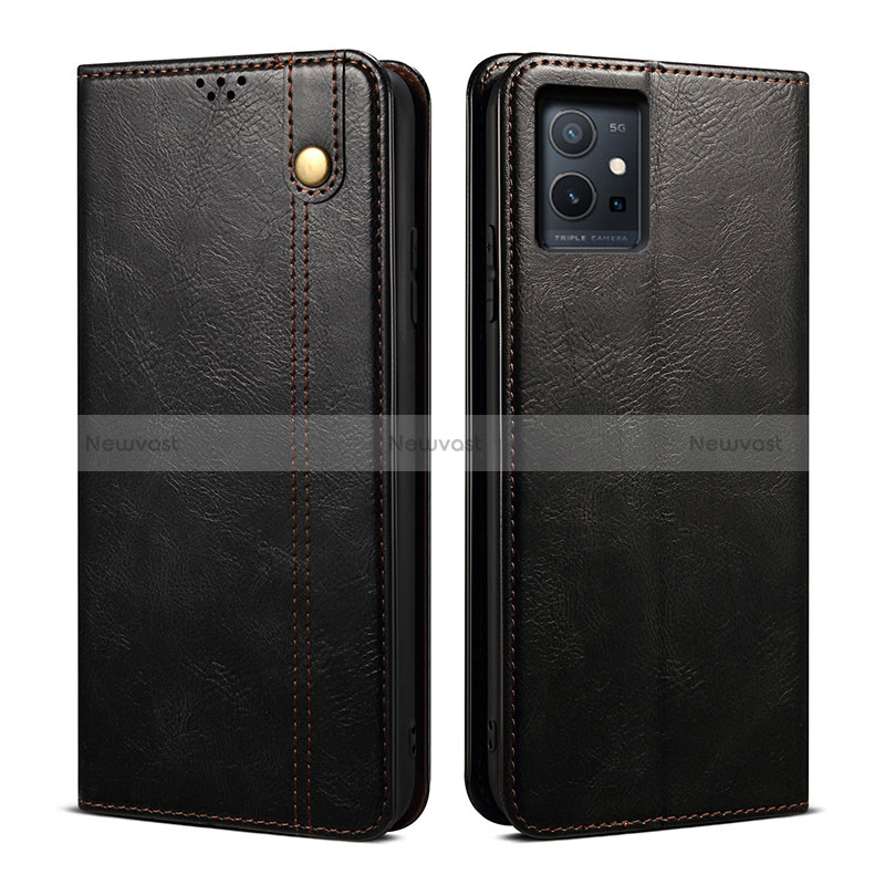 Leather Case Stands Flip Cover Holder B01S for Vivo iQOO Z6 5G