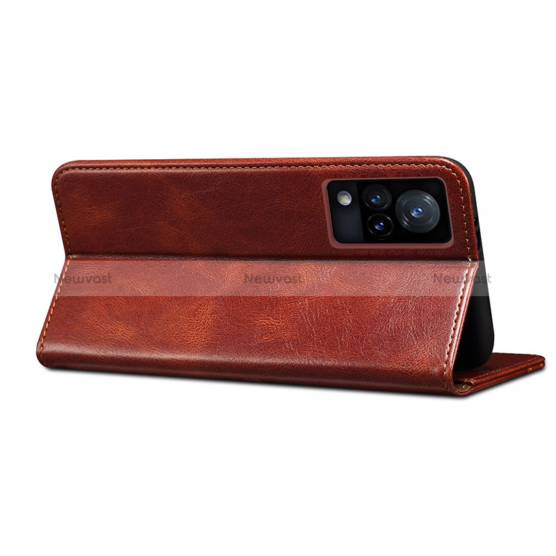 Leather Case Stands Flip Cover Holder B01S for Vivo V21e 4G