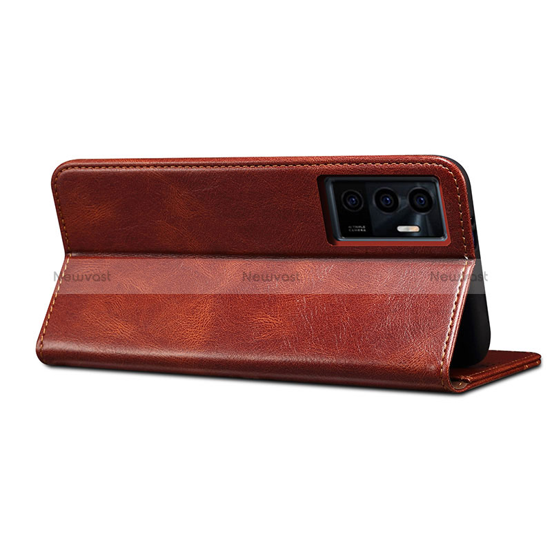 Leather Case Stands Flip Cover Holder B01S for Vivo V23e 5G