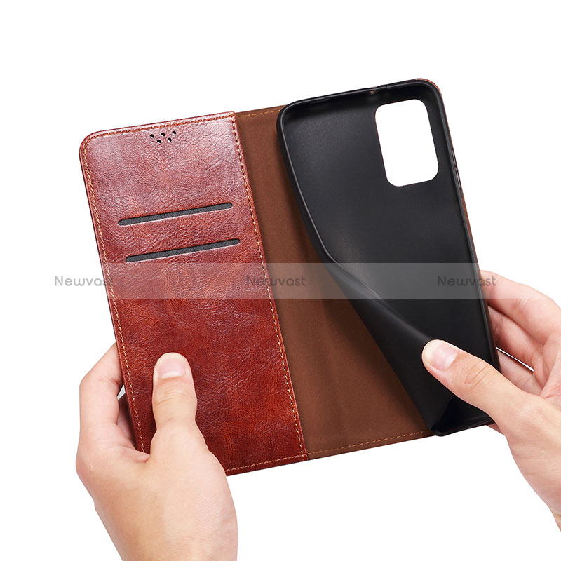 Leather Case Stands Flip Cover Holder B01S for Vivo V27e 5G