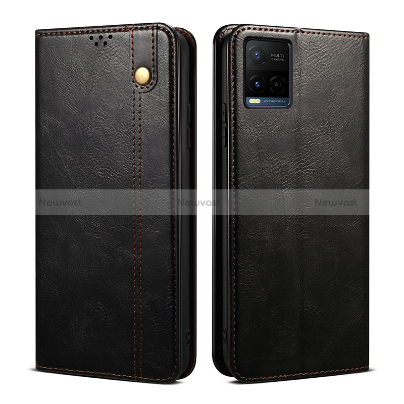 Leather Case Stands Flip Cover Holder B01S for Vivo Y21e