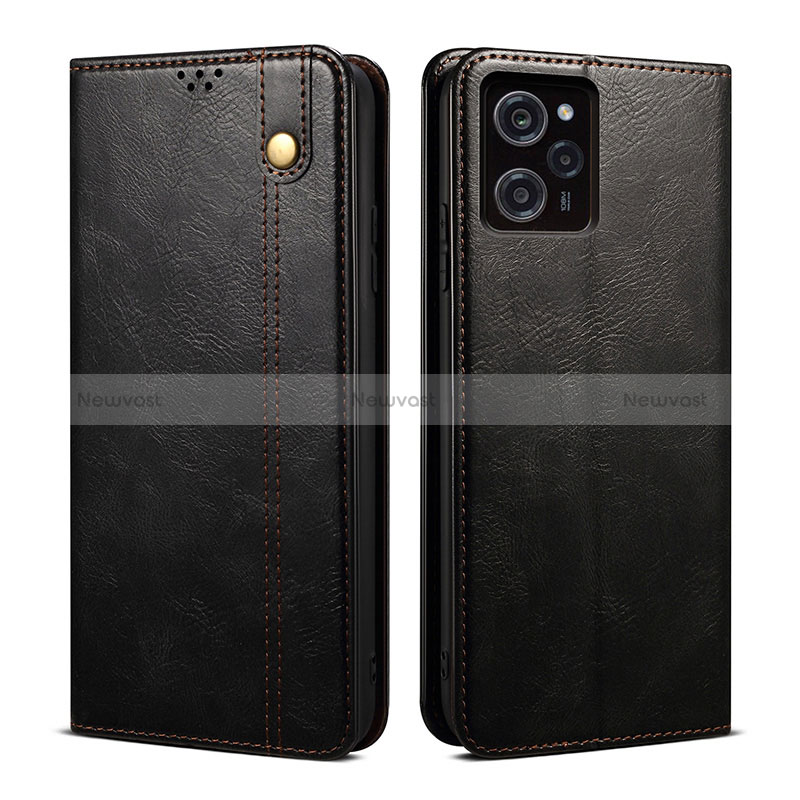 Leather Case Stands Flip Cover Holder B01S for Xiaomi Poco X5 Pro 5G Black