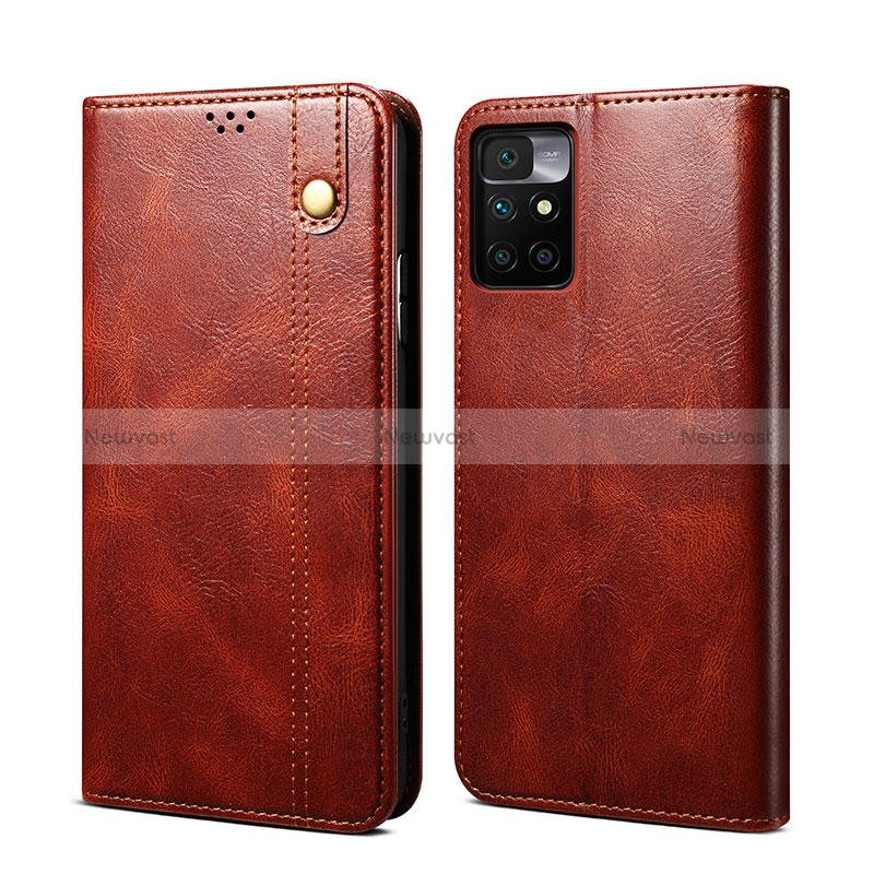 Leather Case Stands Flip Cover Holder B01S for Xiaomi Redmi 10 4G