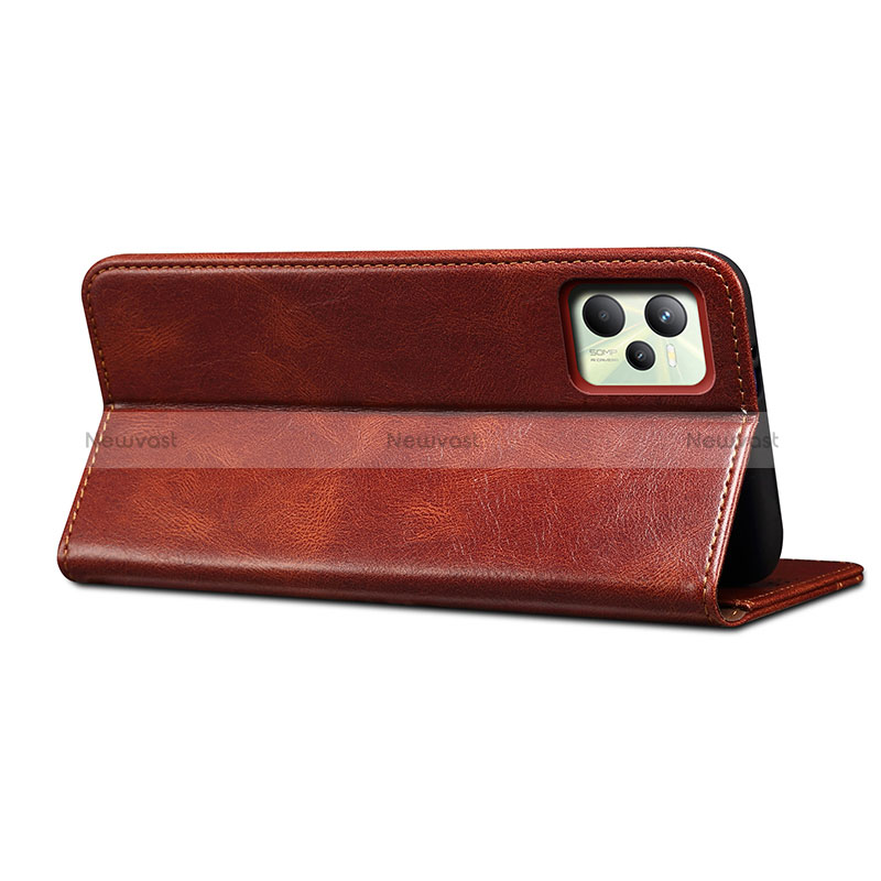 Leather Case Stands Flip Cover Holder B01S for Xiaomi Redmi 10 India