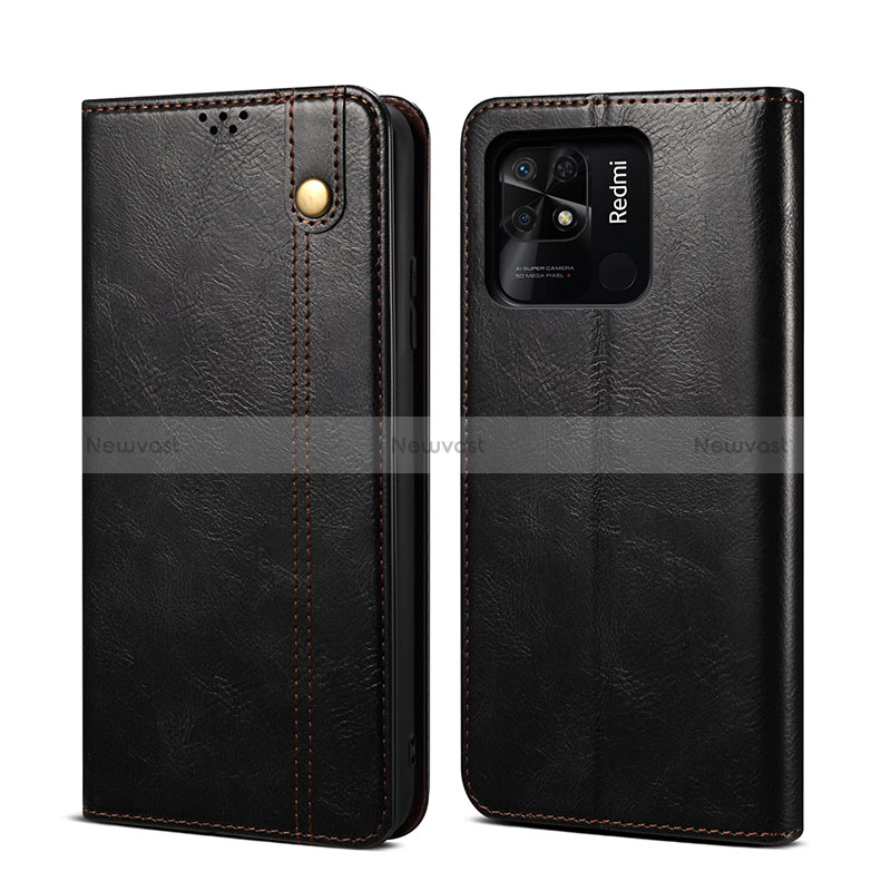 Leather Case Stands Flip Cover Holder B01S for Xiaomi Redmi 10 India