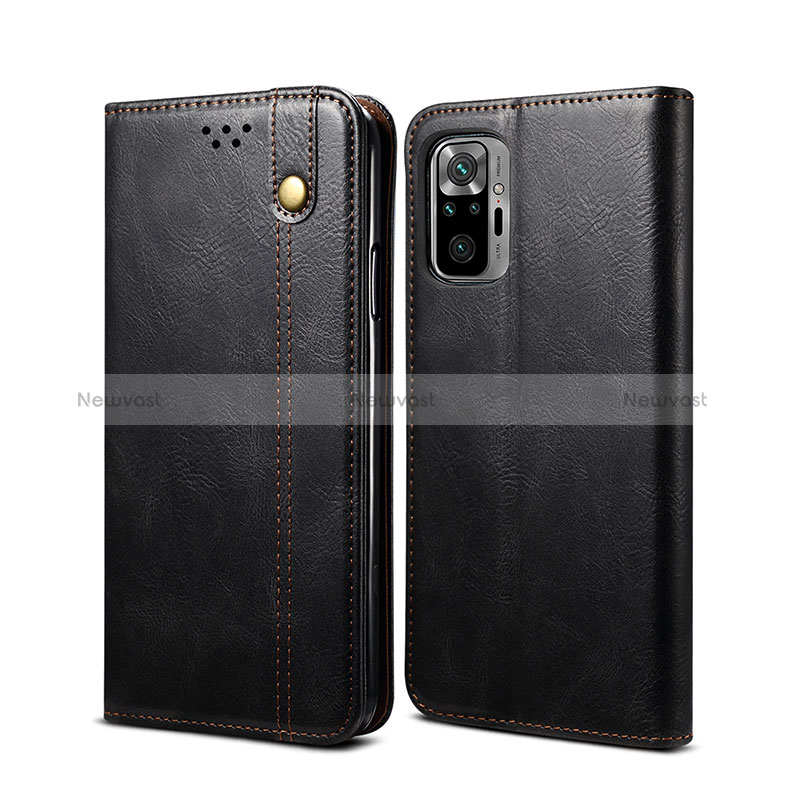 Leather Case Stands Flip Cover Holder B01S for Xiaomi Redmi Note 10 Pro 4G