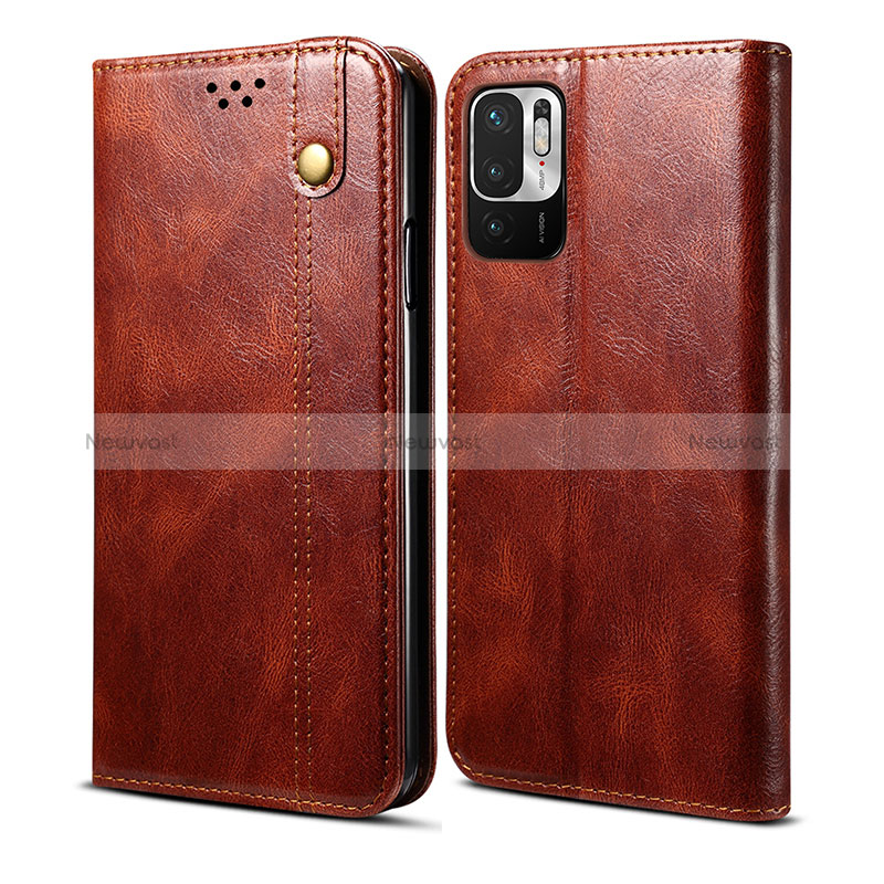 Leather Case Stands Flip Cover Holder B01S for Xiaomi Redmi Note 10T 5G