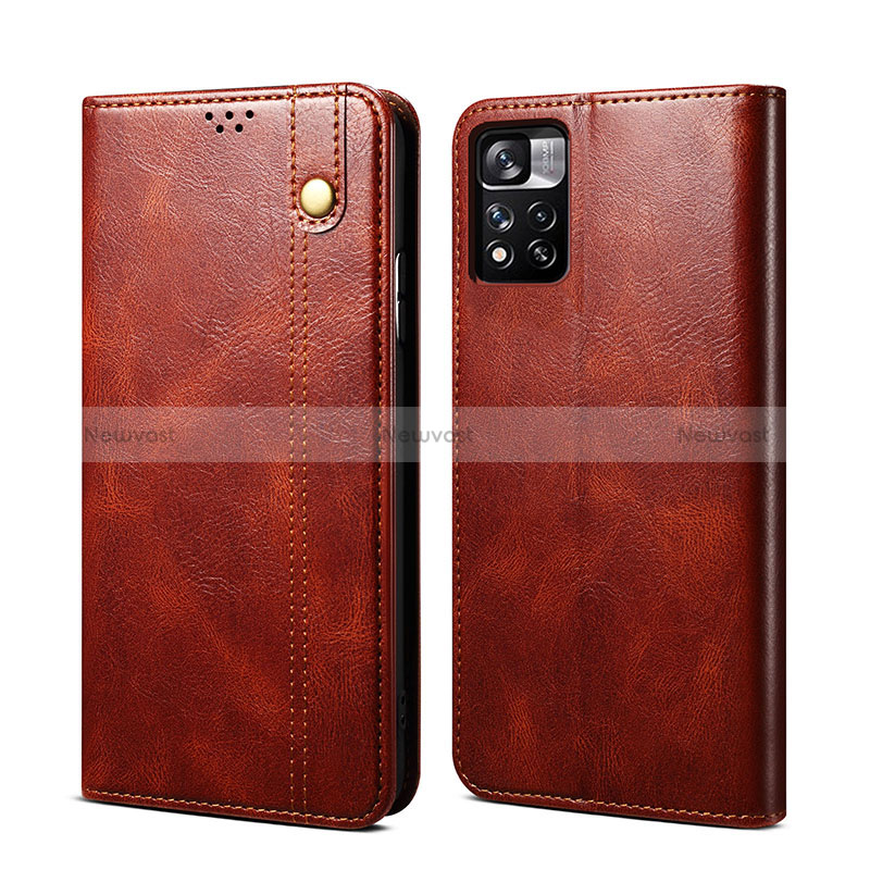 Leather Case Stands Flip Cover Holder B01S for Xiaomi Redmi Note 11 5G