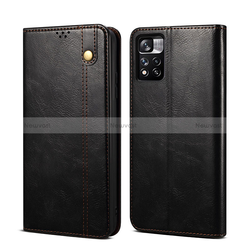 Leather Case Stands Flip Cover Holder B01S for Xiaomi Redmi Note 11 5G