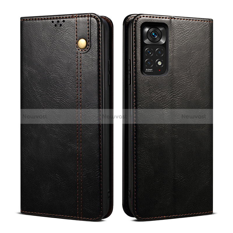 Leather Case Stands Flip Cover Holder B01S for Xiaomi Redmi Note 11 Pro 4G