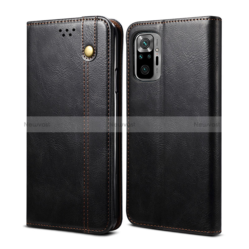 Leather Case Stands Flip Cover Holder B01S for Xiaomi Redmi Note 11 SE India 4G Black