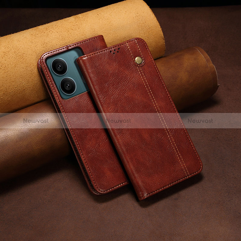 Leather Case Stands Flip Cover Holder B01S for Xiaomi Redmi Note 13 Pro 5G