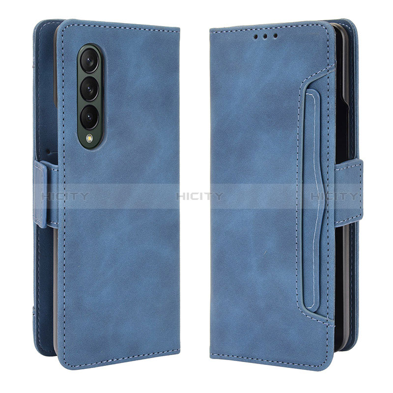 Leather Case Stands Flip Cover Holder B01Y for Samsung Galaxy Z Fold4 5G Blue