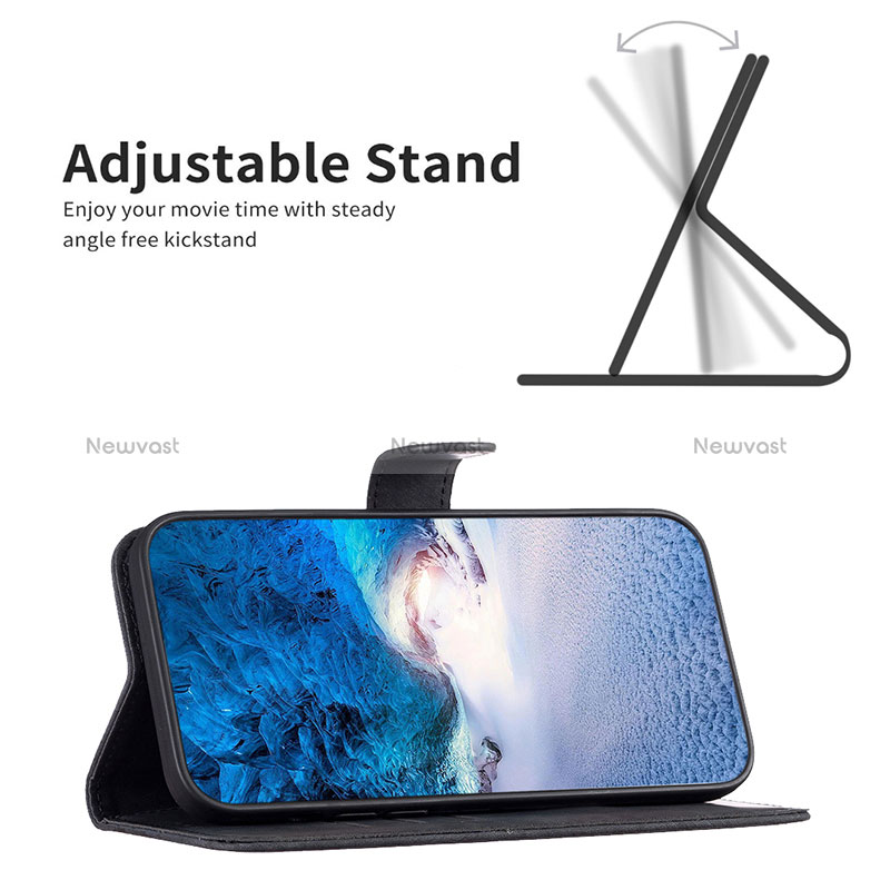 Leather Case Stands Flip Cover Holder B02F for Google Pixel 7a 5G