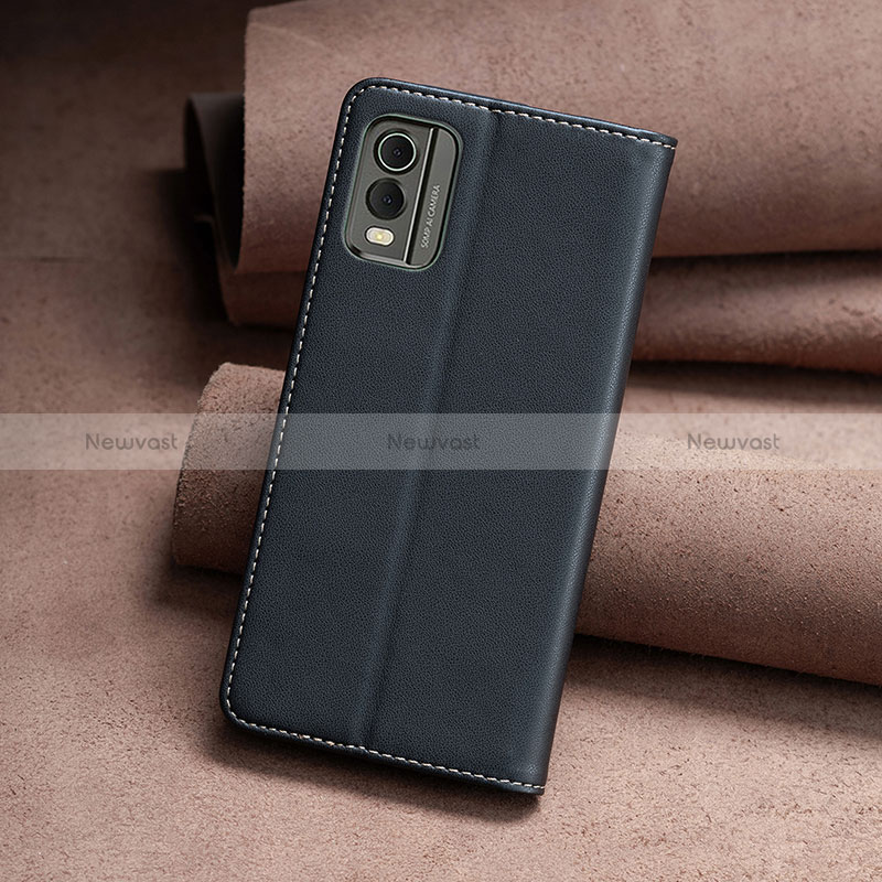 Leather Case Stands Flip Cover Holder B02F for Nokia C210