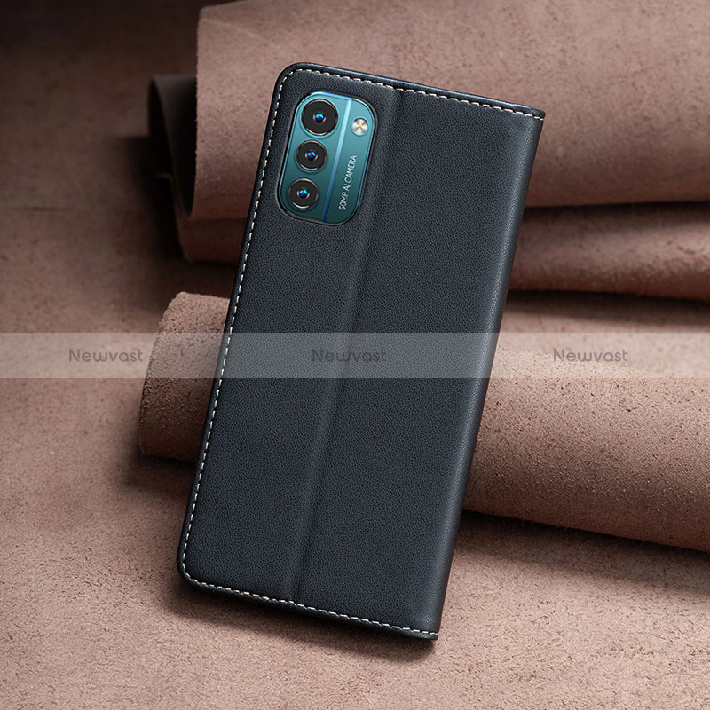 Leather Case Stands Flip Cover Holder B02F for Nokia G11