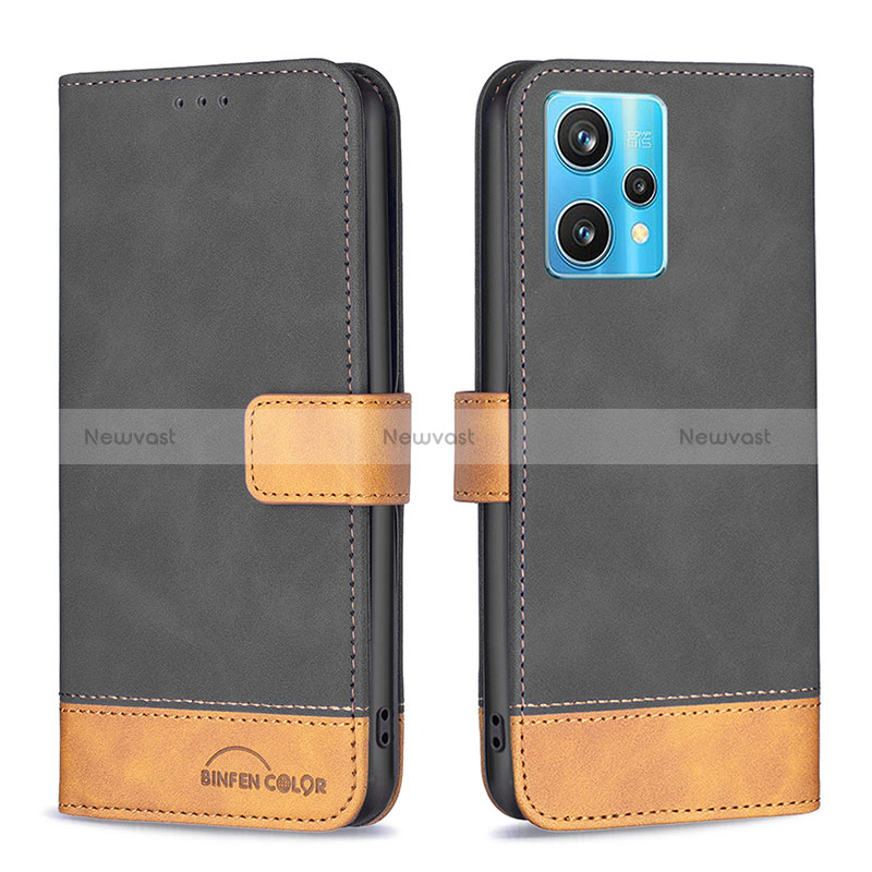 Leather Case Stands Flip Cover Holder B02F for Realme Narzo 50 Pro 5G