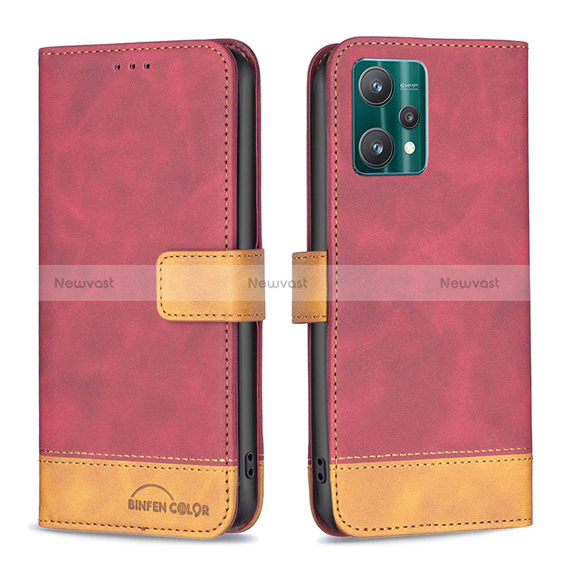 Leather Case Stands Flip Cover Holder B02F for Realme V25 5G