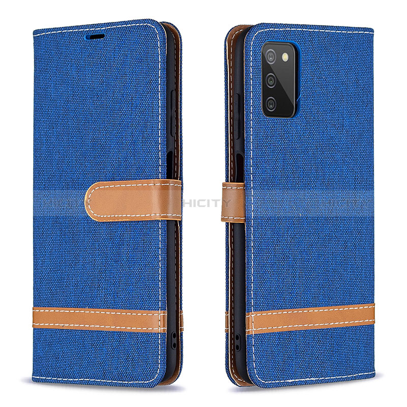 Leather Case Stands Flip Cover Holder B02F for Samsung Galaxy A03s