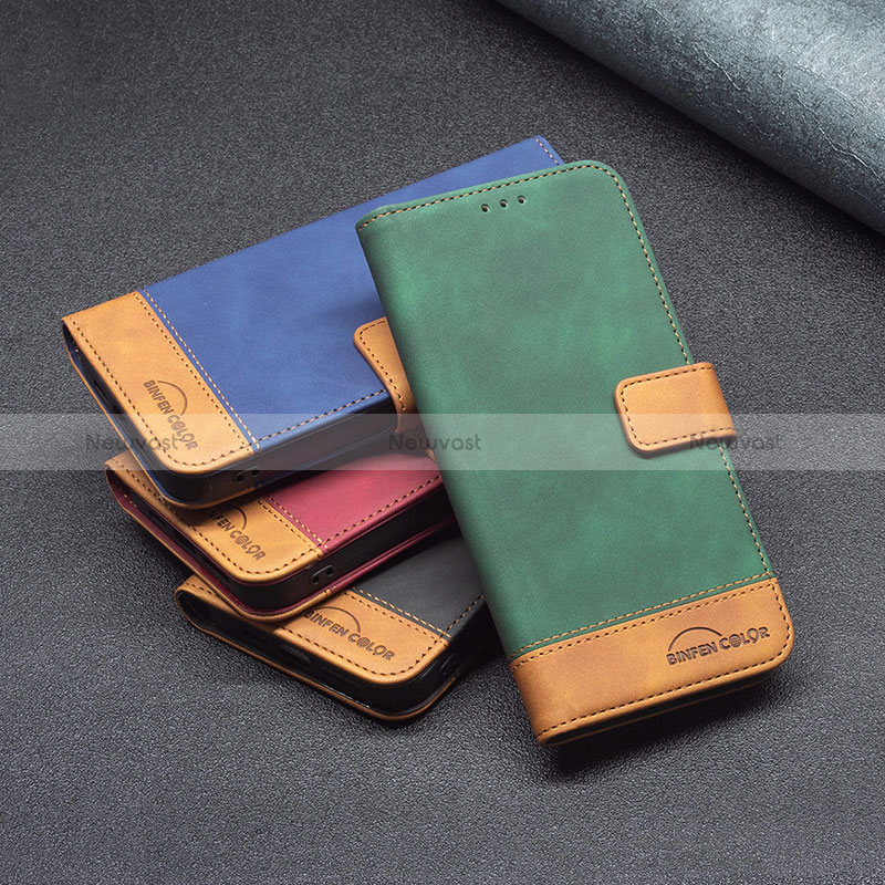 Leather Case Stands Flip Cover Holder B02F for Samsung Galaxy A22 4G