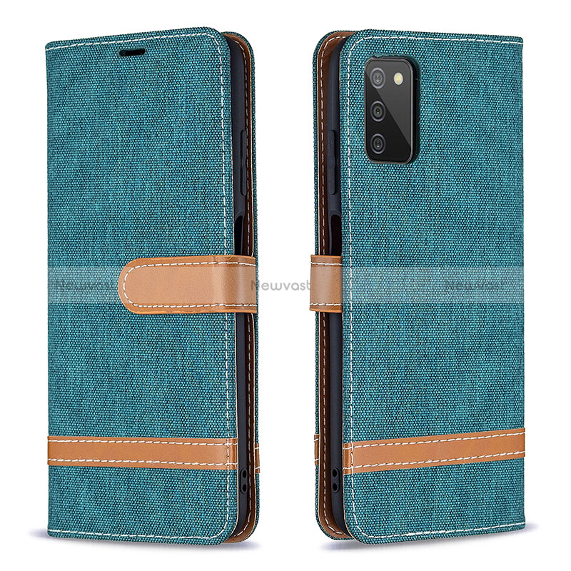 Leather Case Stands Flip Cover Holder B02F for Samsung Galaxy M02s