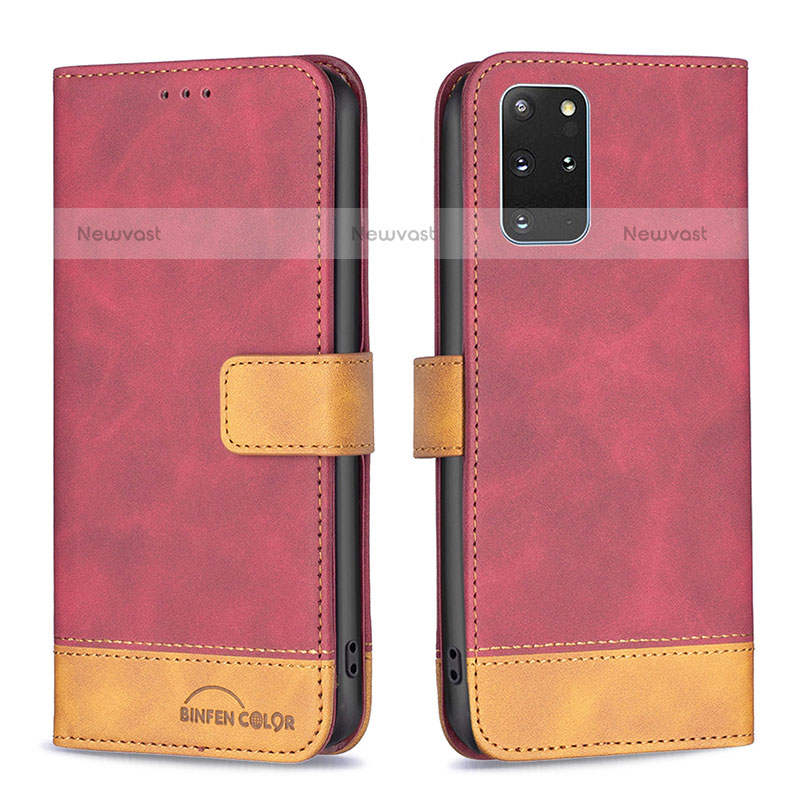 Leather Case Stands Flip Cover Holder B02F for Samsung Galaxy S20 Plus 5G