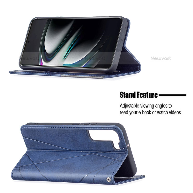 Leather Case Stands Flip Cover Holder B02F for Samsung Galaxy S21 5G