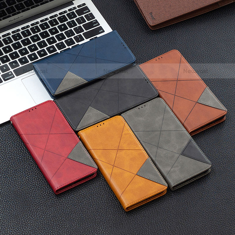 Leather Case Stands Flip Cover Holder B02F for Samsung Galaxy S21 Plus 5G