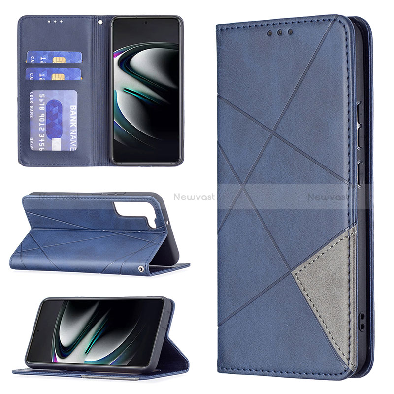 Leather Case Stands Flip Cover Holder B02F for Samsung Galaxy S22 Plus 5G