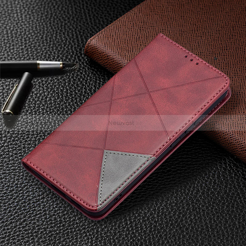 Leather Case Stands Flip Cover Holder B02F for Samsung Galaxy S22 Plus 5G