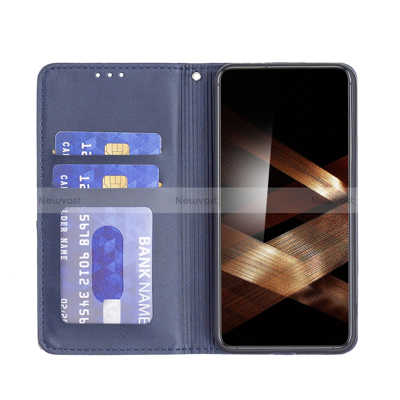 Leather Case Stands Flip Cover Holder B02F for Samsung Galaxy S24 Plus 5G