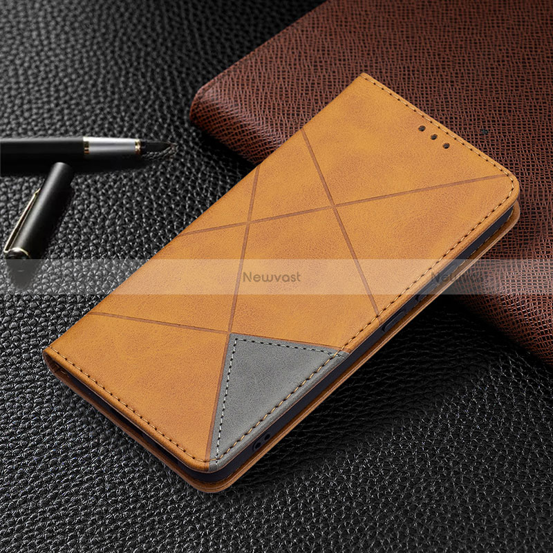 Leather Case Stands Flip Cover Holder B02F for Samsung Galaxy S24 Plus 5G