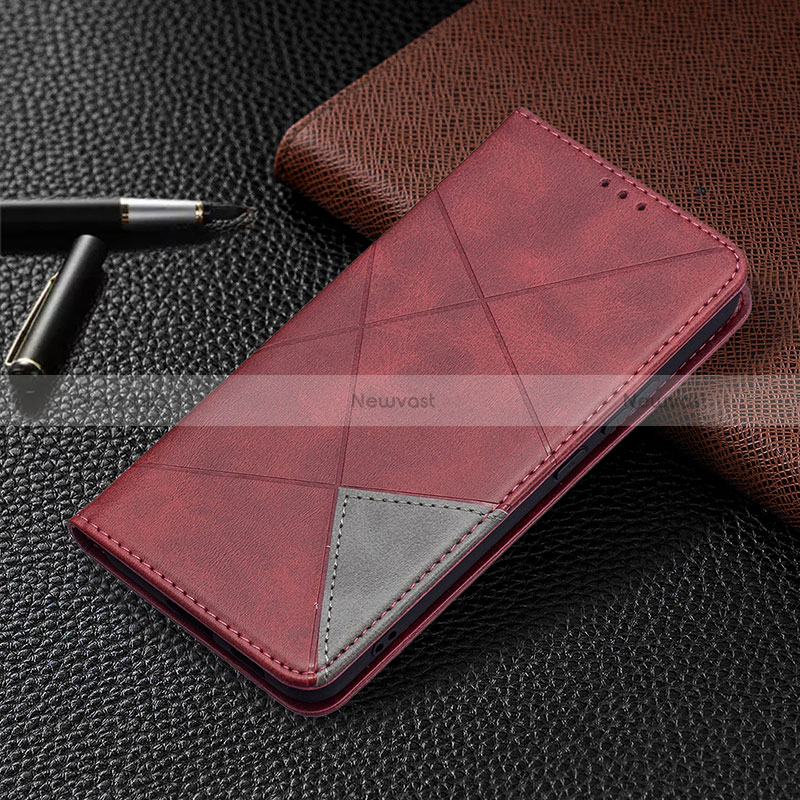 Leather Case Stands Flip Cover Holder B02F for Samsung Galaxy S24 Plus 5G