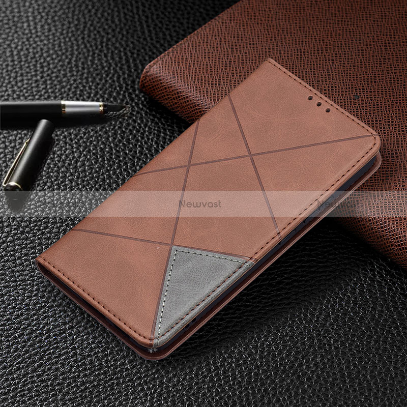 Leather Case Stands Flip Cover Holder B02F for Samsung Galaxy S24 Plus 5G