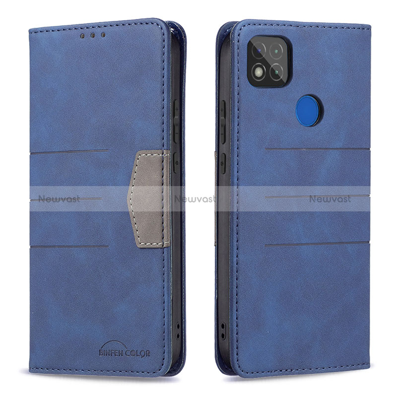 Leather Case Stands Flip Cover Holder B02F for Xiaomi Redmi 9 Activ